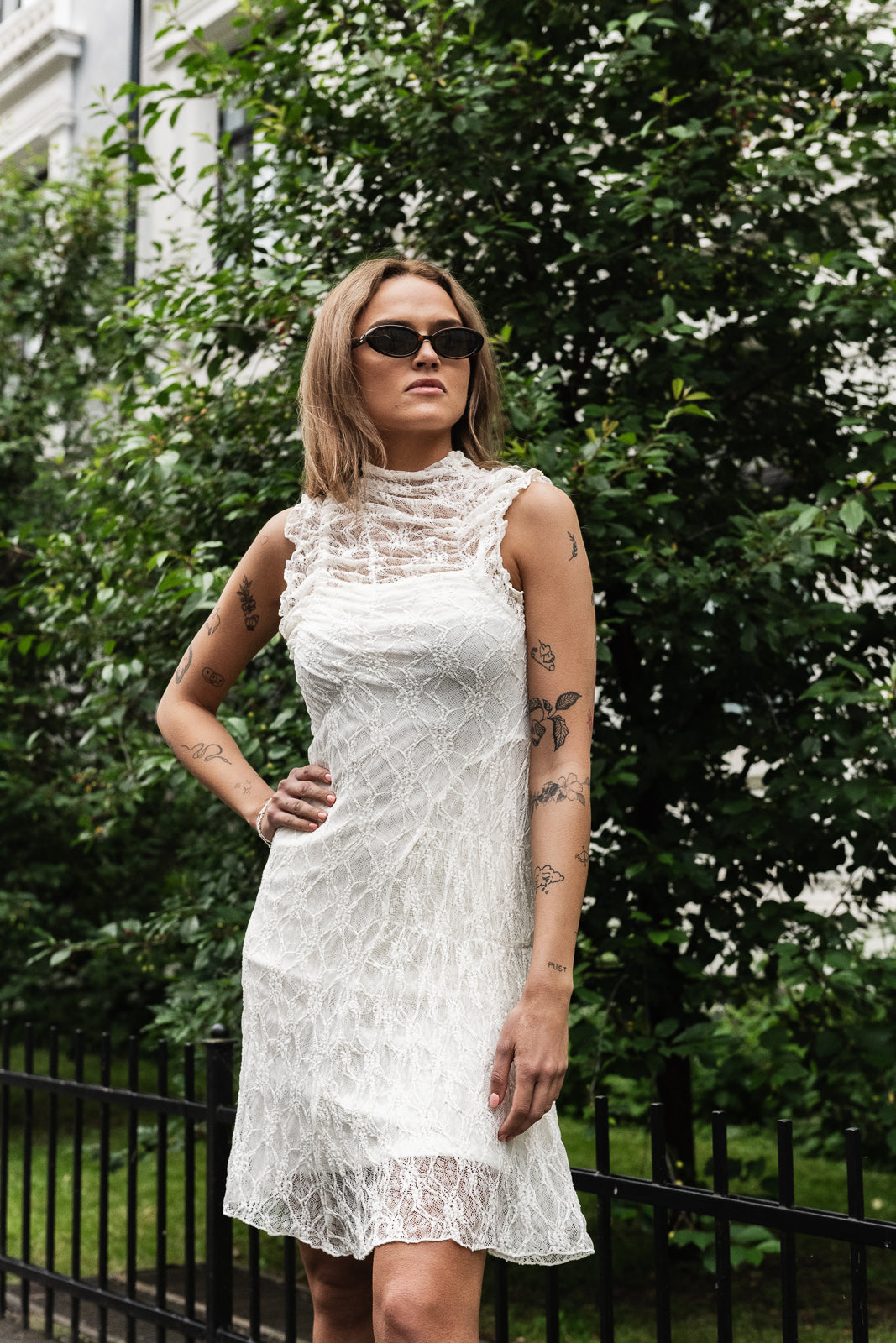 VMLISA Short Dress - Antique White